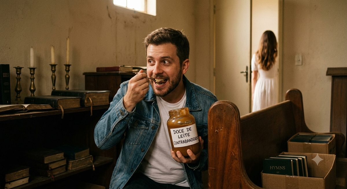 Doce de leite para o noivo comer escondido da noiva