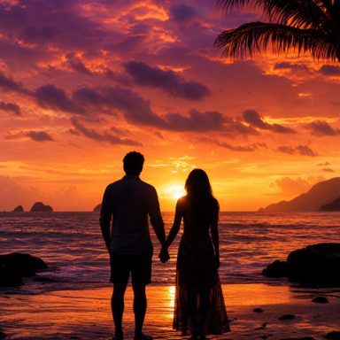 Pôr do sol a dois