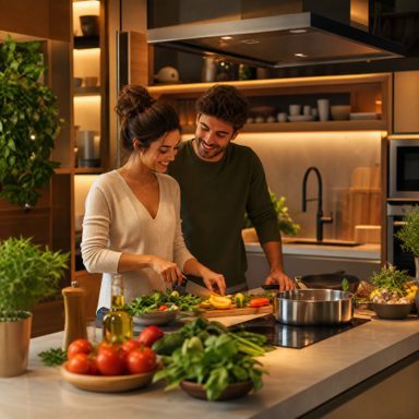 Cozinha para receitas e risadas